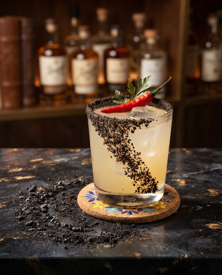 Cocktail d'autore El Chapo - miscelazione d'avanguardia con ingredienti fatti in casa all'Art Café LimeOlé House a Verona