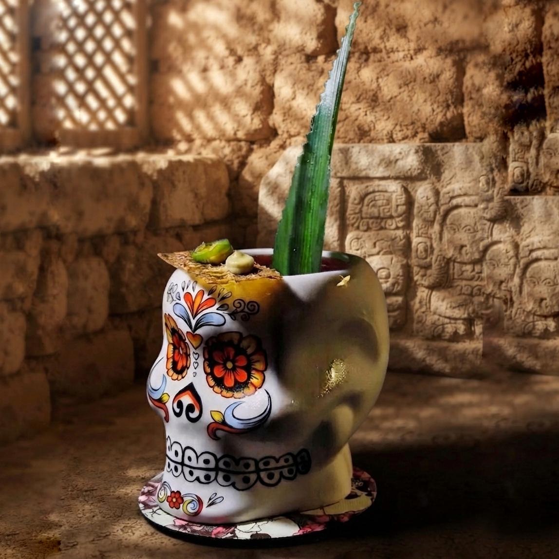 Cocktail d'autore La Santa Muerte - miscelazione d'avanguardia con ingredienti fatti in casa all'Art Café LimeOlé House a Verona