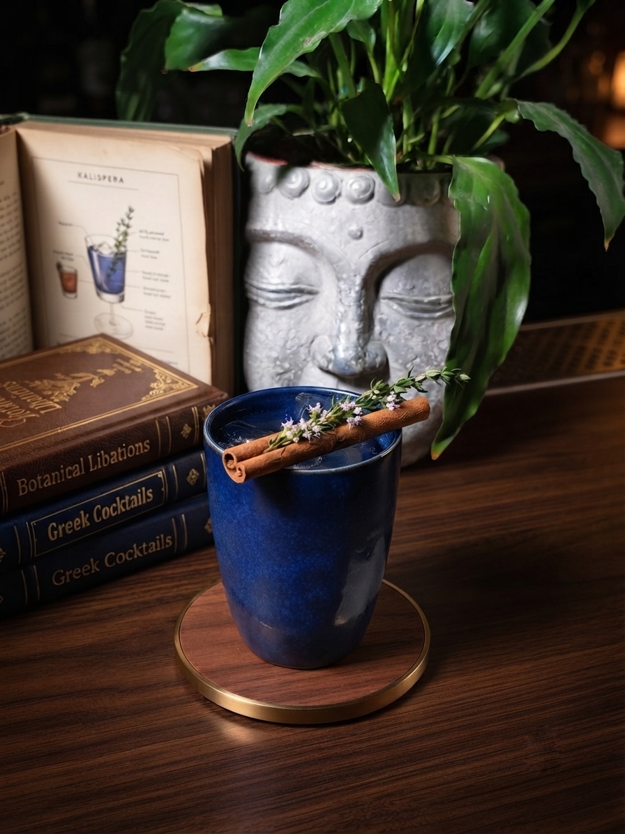 Cocktail d'autore Kalispera - miscelazione d'avanguardia con ingredienti fatti in casa all'Art Café LimeOlé House a Verona