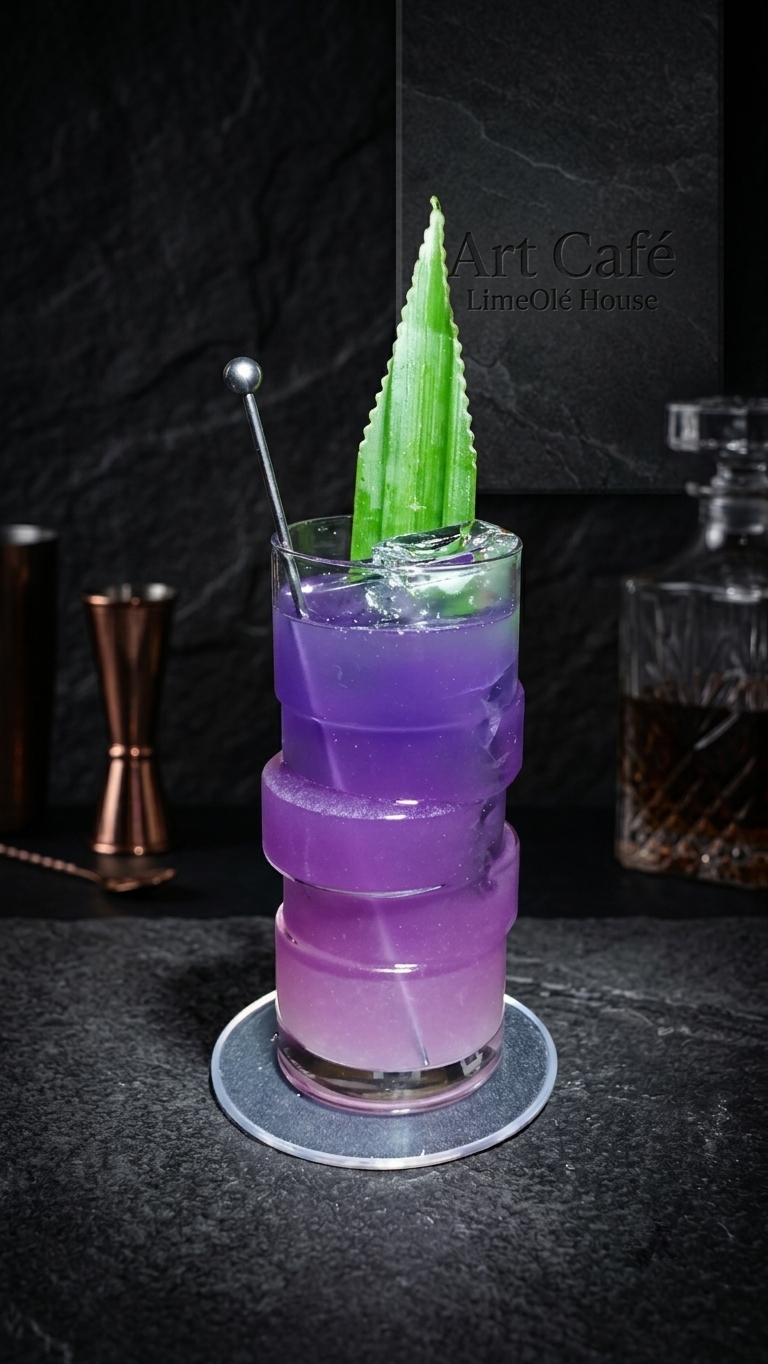 Cocktail d'autore Thai Butterfly - miscelazione d'avanguardia con ingredienti fatti in casa all'Art Café LimeOlé House a Verona